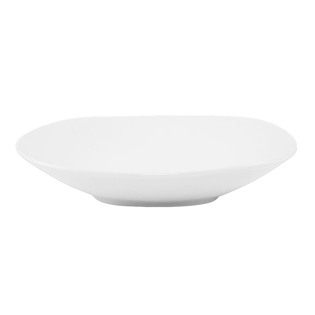 PIATTO FONDO LINEA QUADRO ZEN IN PORCELLANA BIANCO DIAM. 22CM