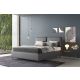 LETTO MATRIMONIALE CON CONTENITORE IN ECOPELLE GRIGIO