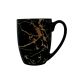 TAZZA CON MANICO IN CERAMICA LINEA MARBLE BLACK 38CL NERO EFFETTO MARMO