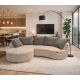 SALOTTO MOD. SANA CON PENISOLA SX IN TESSUTO BEIGE