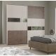ARMADIO MOD. ELLIOT CM 272X65 H. 247 SPATOLATO E BRONZO