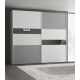 ARMADIO MOD. ELLIOT CM 272X65 H. 247 BIANCO FRASSINATO E CEMENTO