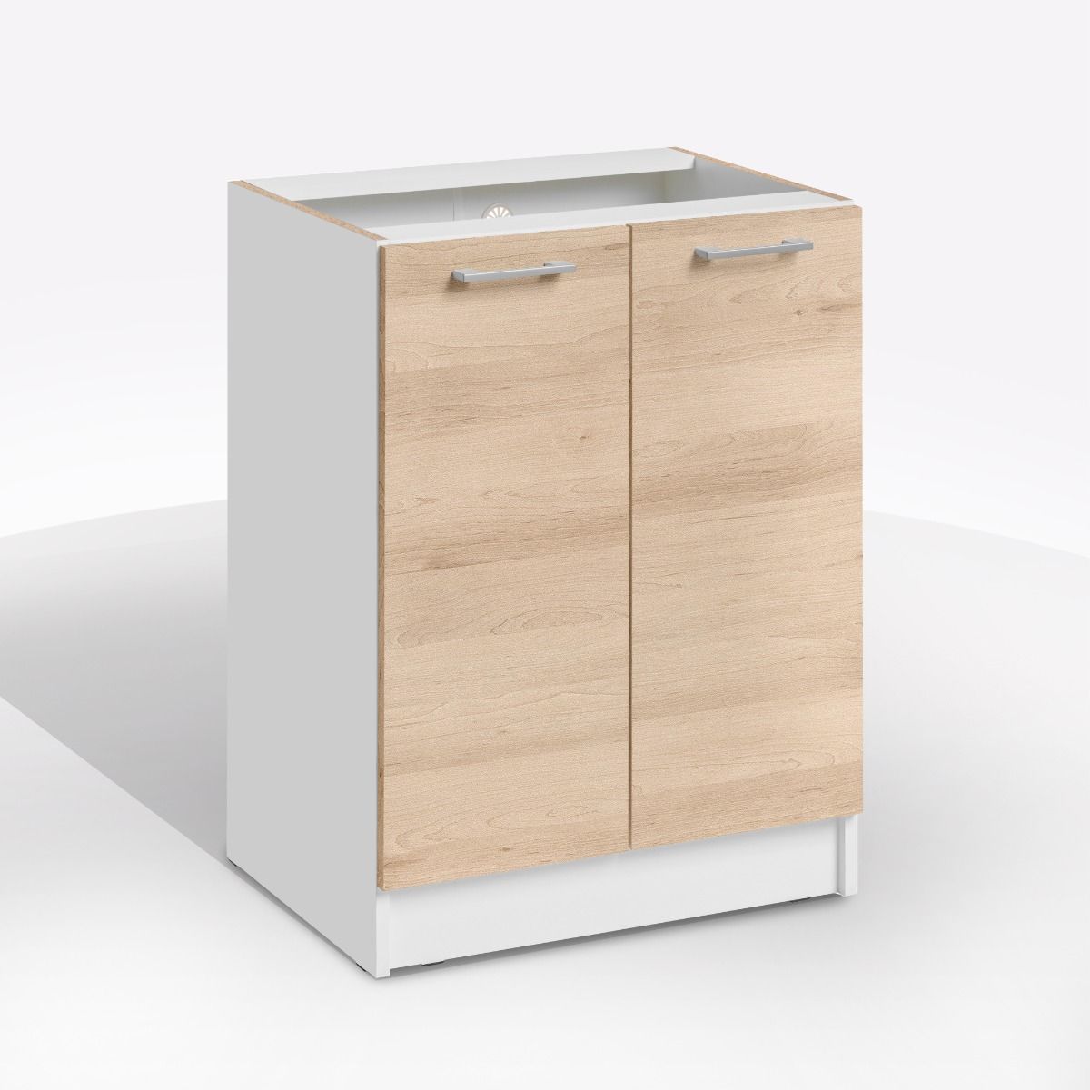 BASE ECO CM 60X46 H.82 BIANCO E ROVERE ARTISAN