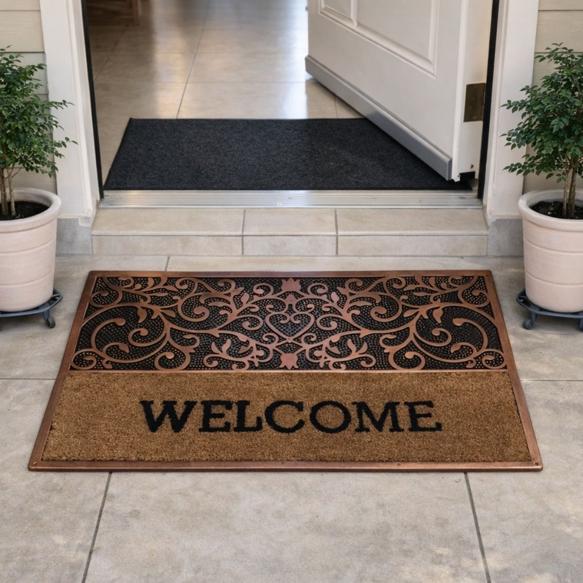 ZERBINO WELCOME IN GOMMA E FIBRA DI COCCO 45X75CM