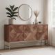 CREDENZA MOD. SND-07 CM 125X40 H.70 IN LEGNO DI ACACIA TINTA NOCE