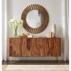 CREDENZA MOD. SDO-06 CM 145X40 H.76 IN LEGNO DI SHEESHAM TINTA STONE 