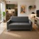 DIVANO 3 POSTI MOD. JACOPO IN ECOPELLE VINTAGE GRIGIO