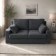 DIVANO 2 POSTI MOD. HELEN IN TESSUTO GRAPHITE