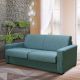 DIVANO LETTO MOD. CITY CM 195 IN TESSUTO TURCHESE CON RETE ELETTROSALDATA