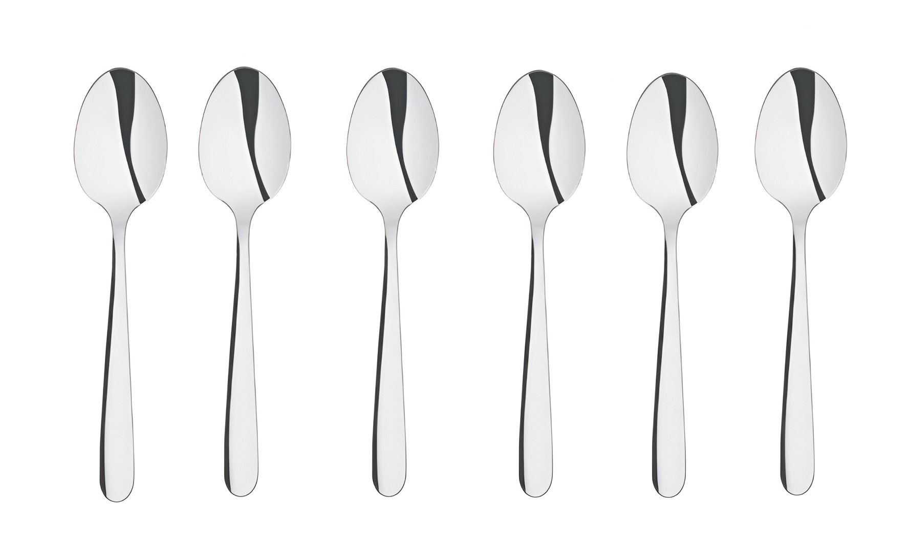 SET 6 CUCCHIAINI CAFFE' LINEA CORSARO IN ACCIAIO INOX 13CM