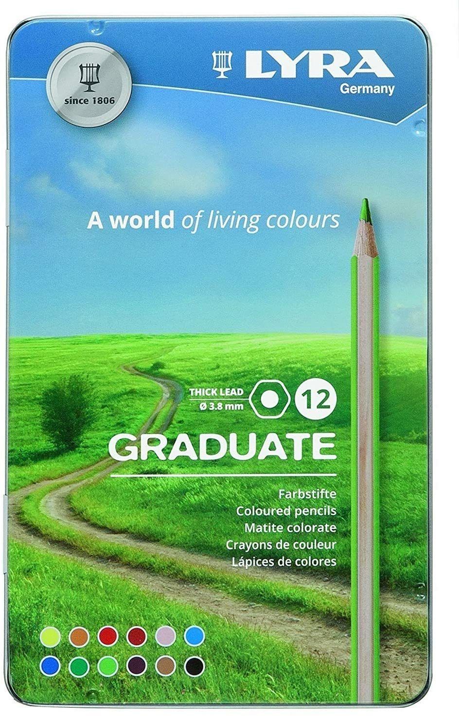 LYRA - GRADUATE COFANETTO 12 MATITE COLORATE 