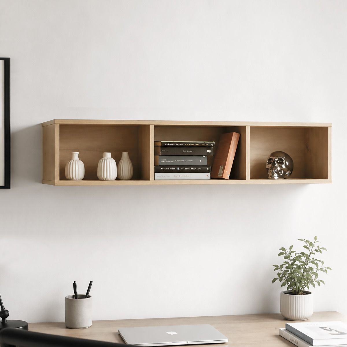 LIBRERIA PENSILE MOD.MUNDI ROVERE ARTISAN