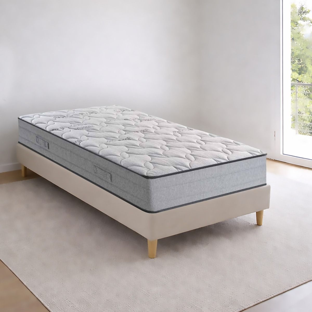 MATERASSO MOD. FEELING 5.0 1 PIAZZA E 1/2 120X190CM A MOLLE INDIPENDENTI
