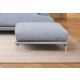POUF MOD. ETHAN CM 90X65 H.48 IN TESSUTO AZZURRO