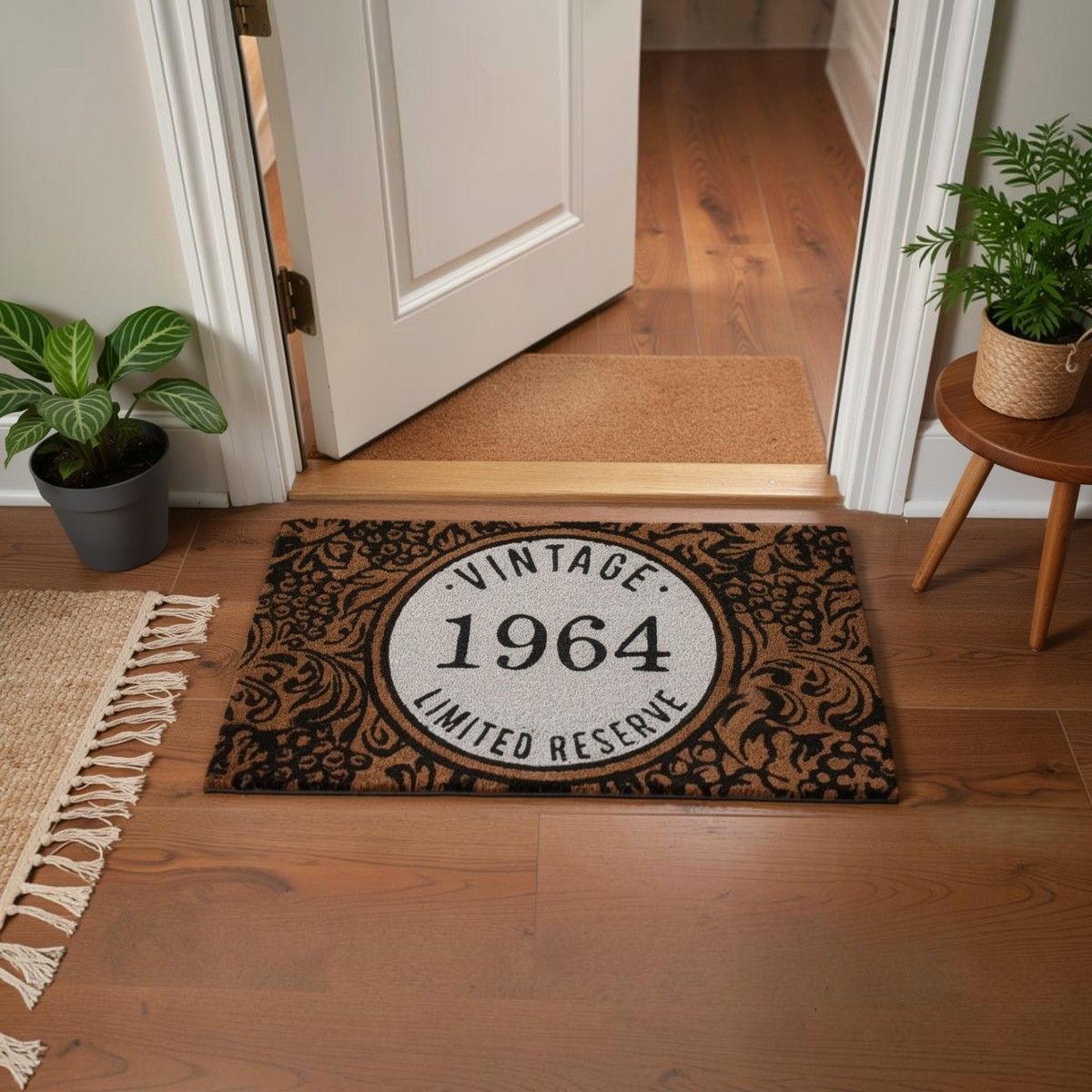 ZERBINO VINTAGE 1964 IN PVC E FIBRA DI COCCO 45X75CM