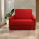 POLTRONA LETTO MOD. MADRID CM 109 IN TESSUTO ROSSO CON RETE ELETTROSALDATA