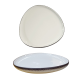 PIATTO PIANO IN PORCELLANA LINEA ONDA 23X22CM BIANCO 