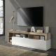 PORTA TV MOD. HAMBURG CM 184X42 H. 58 BIANCO LUCIDO E PERO