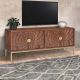 PORTA TV MOD. SBJ-07 CM 130X45 H.78 IN LEGNO DI ACACIA TINTA MIELE