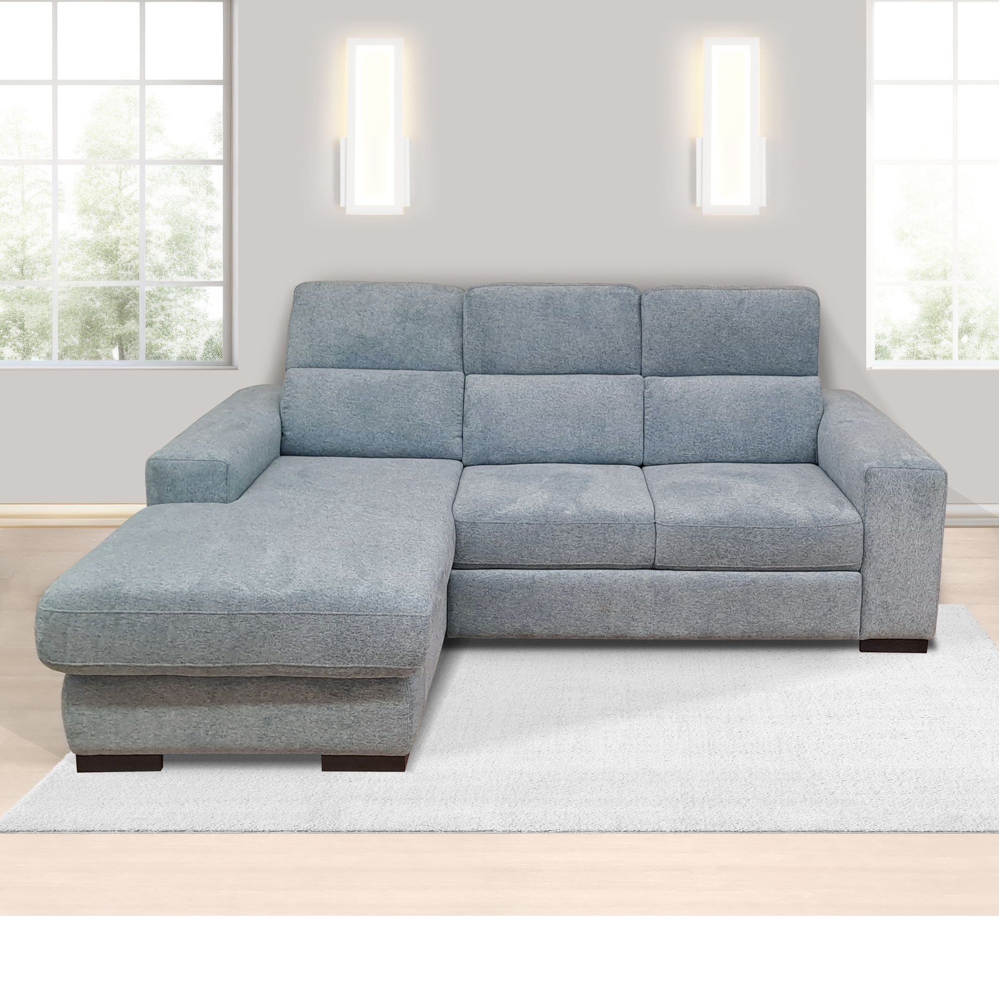 SALOTTO MOD. SMART CHAISE LONGUE SX IN TESSUTO AVIO