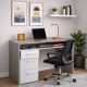 SCRIVANIA MOD. MIPIACE CM 110X60 H. 77 CEMENTO E LACCATO BIANCO 