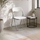 SEDIA PIEGHEVOLE IN METALLO E PVC BIANCO