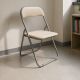 SEDIA PIEGHEVOLE IN METALLO E PVC SABBIA
