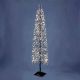 ALBERO LUMINOSO SLIM IN METALLO NERO 1080 LED BIANCO CALDO H.180CM CON ADATTATORE