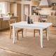 TAVOLO ALLUNGABILE CM 160X85 LACCATO BIANCO PANNA