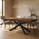 TAVOLO MOD. ERMES ALLUNGABILE CM 160X90 METALLO NERO E NOCE