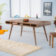 TAVOLO FISSO MOD. HEXA-08 CM 160X90 IN LEGNO DI MANGO TINTA STONE