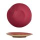 LINEA MEDITERRANEO - PIATTO PIANO ROSSO CILIEGIA IN GRES D. 28CM H 4CM