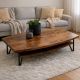 TAVOLINO MOD. SNV-04 CM 115X60 H.30 IN LEGNO DI SHEESHAM TINTA STONE