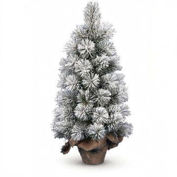 PINETTO INNEVATO CON BASE IN JUTA 75CM