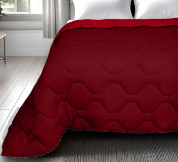 LINEA ACAPULCO - TRAPUNTA SINGOLA CM 170X260 BICOLORE DOUBLE-FACE BORDEAUX