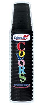 50 BICCHIERI IN PLASTICA NERI DA 200ML