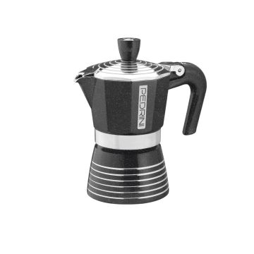 PEDRINI - CAFFETTIERA 2 TAZZE LINEA INFINITY ROCK ANTRACITE