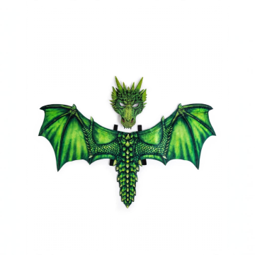 SET DRAGO VERDE IN TESSUTO 60X96CM PER BIMBO