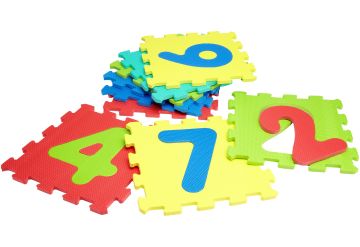 TAPPETONE PUZZLE 9 MATTONELLE NUMERI 10MM 32X32CM