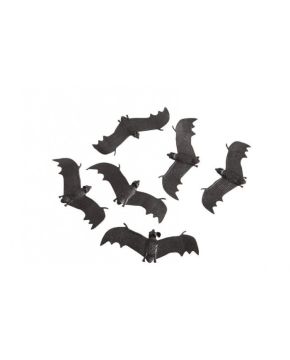 SET 6 PIPISTRELLI IN PLASTICA NERA 