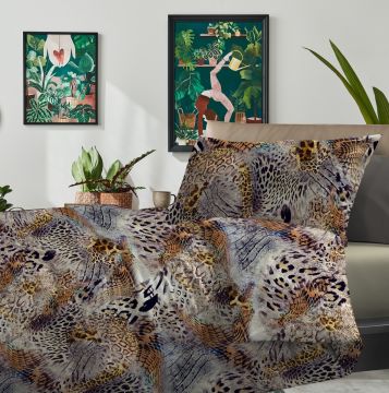 COMPLETO LETTO MATRIMONIALE IN RASO E TELA DI COTONE ASSORTITO