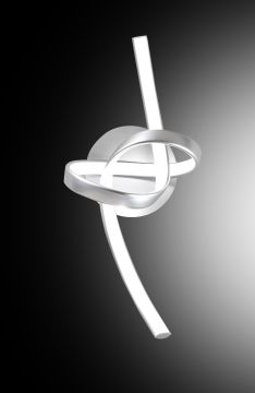 APPLIQUE A LED KILEY 13X24 H. 40CM ARGENTO - 12W 4500K 800lm