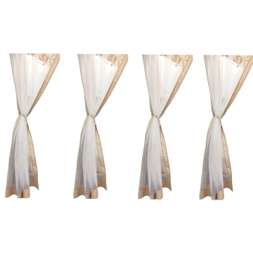 SET 4 TENDE ZANZARIERE PER GAZEBO YF3236B 3X3 TRASPARENTE CON FASCIA BEIGE