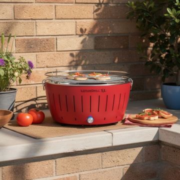 LOTUSGRILL - GRILL PORTATILE DA ESTERNO ROSSO
