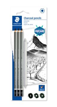 STAEDTLER - MARS LUMOGRAPH CONFEZIONE 3 MATITE A CARBONCINO