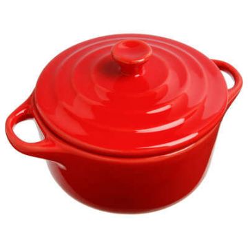 MINI CASSERUOLA 2 MANICI IN GRES DIAM. 10CM ASSORTITO 