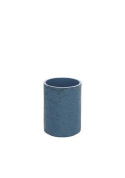 LINEA ARIZONA - BICCHIERE PORTASPAZZOLINI IN POLIRESINA BLU PASTELLO