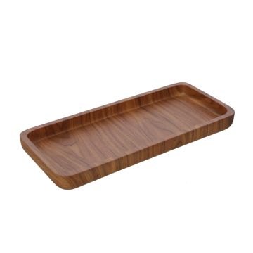 LINEA RADICI - VASSOIO PORTAOGGETTI IN POLIRESINA EFFETTO LEGNO 25X11CM