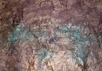 CARTA ROCCIA DIPINTA A MANO 70X100CM