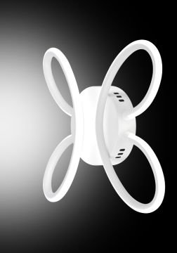 APPLIQUE A LED FIORE 30X6 H. 32CM BIANCO - 24W  3000-4000-6000K 2100lm